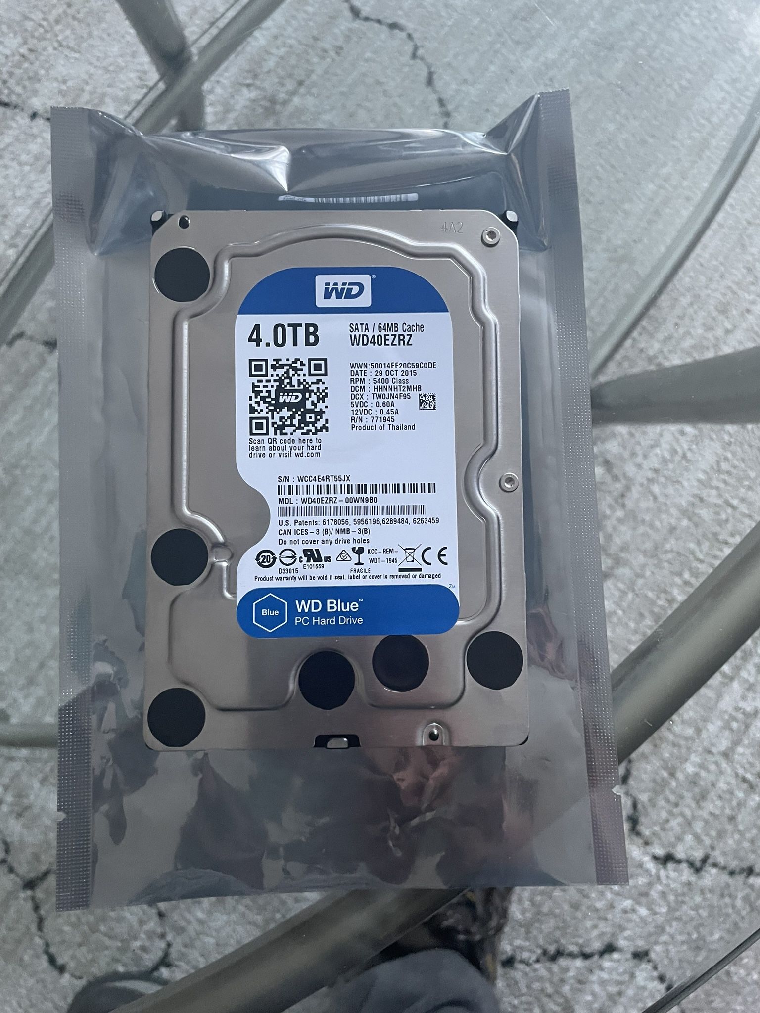4TB Western Digital Blue Hard Drive