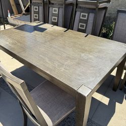 Grey Dining Table Set – 8 Chairs