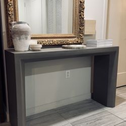 Gray Rectangular Concrete Outdoor Buffet & Console Table
