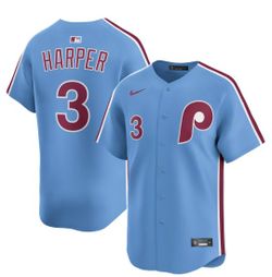 New! Bryce Harper Philadelphia Phillies Nike Alternate Limited Player Jersey - Light Blue