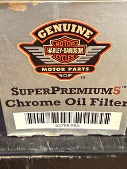 Genuine Harley-Davidson Super Premium 5 Oil Filter Chrome OEM