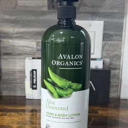 Avalon Organics Hand & Body Lotion, Aloe Unscented, 32 Oz