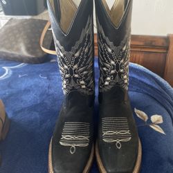 Black And White Designed Boots 