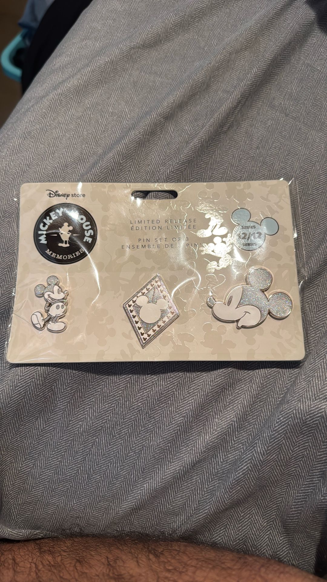 Disney Store Mickey Mouse Memories Limited Release Pin Set Of 3 Series 12/12 Pin