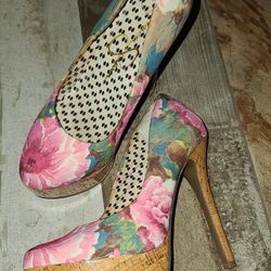Jessica Simpson Floral Heels Size 5.5