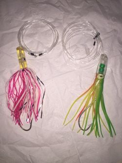 Fishing trolling rigged stubby dolphin lures 2 for one money