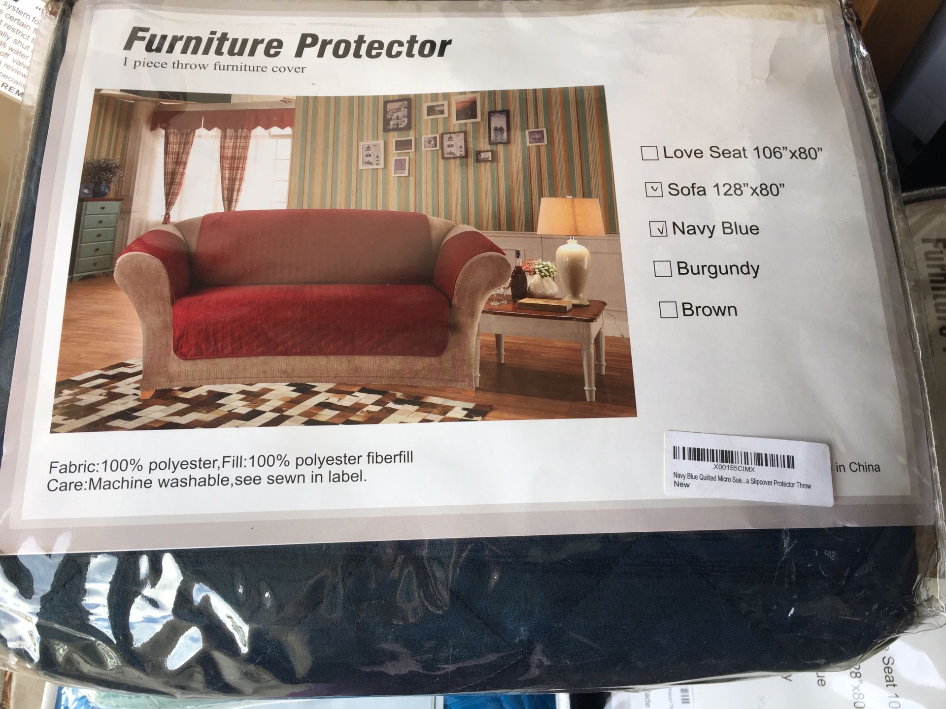 sofa cover - 3 seats / 128”x 80”