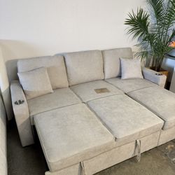 NEW Sleeper Sofa Couch Bed Sectional for Guest Room or Living Room — FREE Delivery