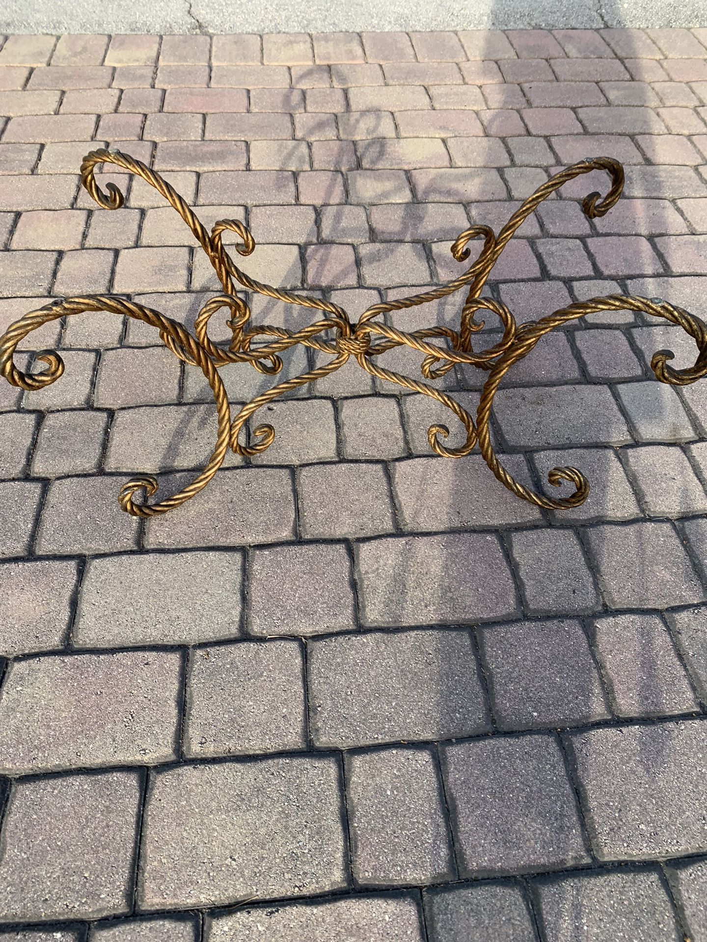 Sale Sale Midcentury Italian Gilt Gold Braided Rope Coffee Table