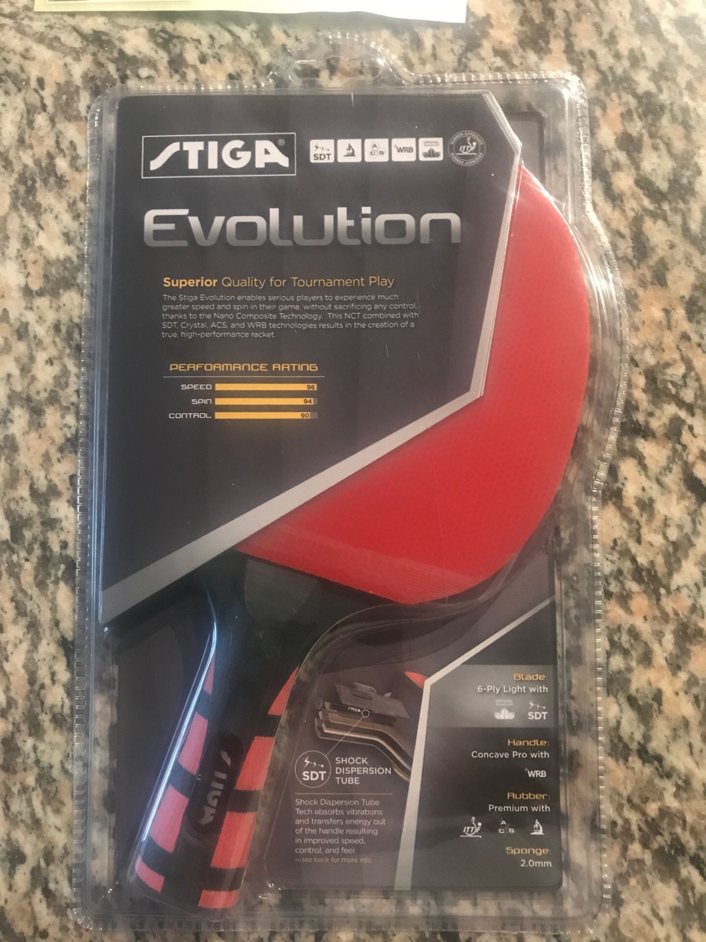 STIGA Evolution Performance-Level Table Tennis Racket