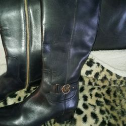 Michael Kors Brown/Black Leather Boots