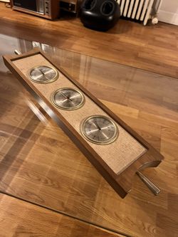 Vintage MCM Atomic Airguide Wall Weather Station Thermometer Barometer Humidity