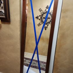 Wooden Frame Full Length Mirror 