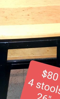 Stool Metal and wood 26"