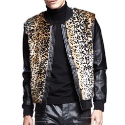 New Laboratory Lord & Taylor Man Jacket SUPER RARE Animal Print SZ L
