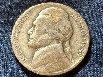 1944 D War Nickel 35% Silver 