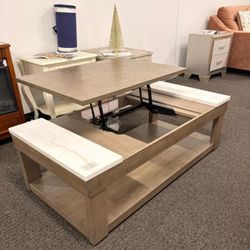 Coffee table on display in store $10 Down Payment Financing And Delivery
