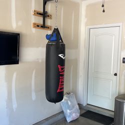 Everlast Punching Bag With Wall Hanger And Gloves