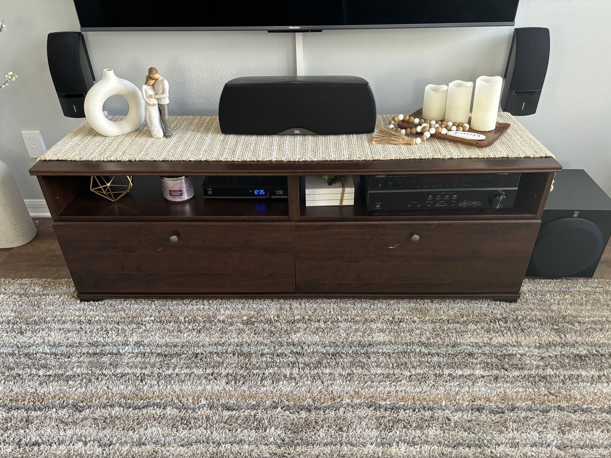 Wood Tv Stand 59”