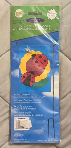 Mini Ladybug Garden Flag New