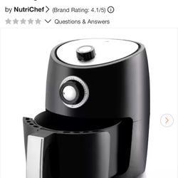 Black Countertop Air Fryer Oven Cooker Healthy Kitchen Convection Air Fry Cooking