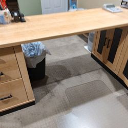 4 PIECE HOME OFFICE FURNITURE *L SHAPED DESK & LATERAL FILE CABINET 