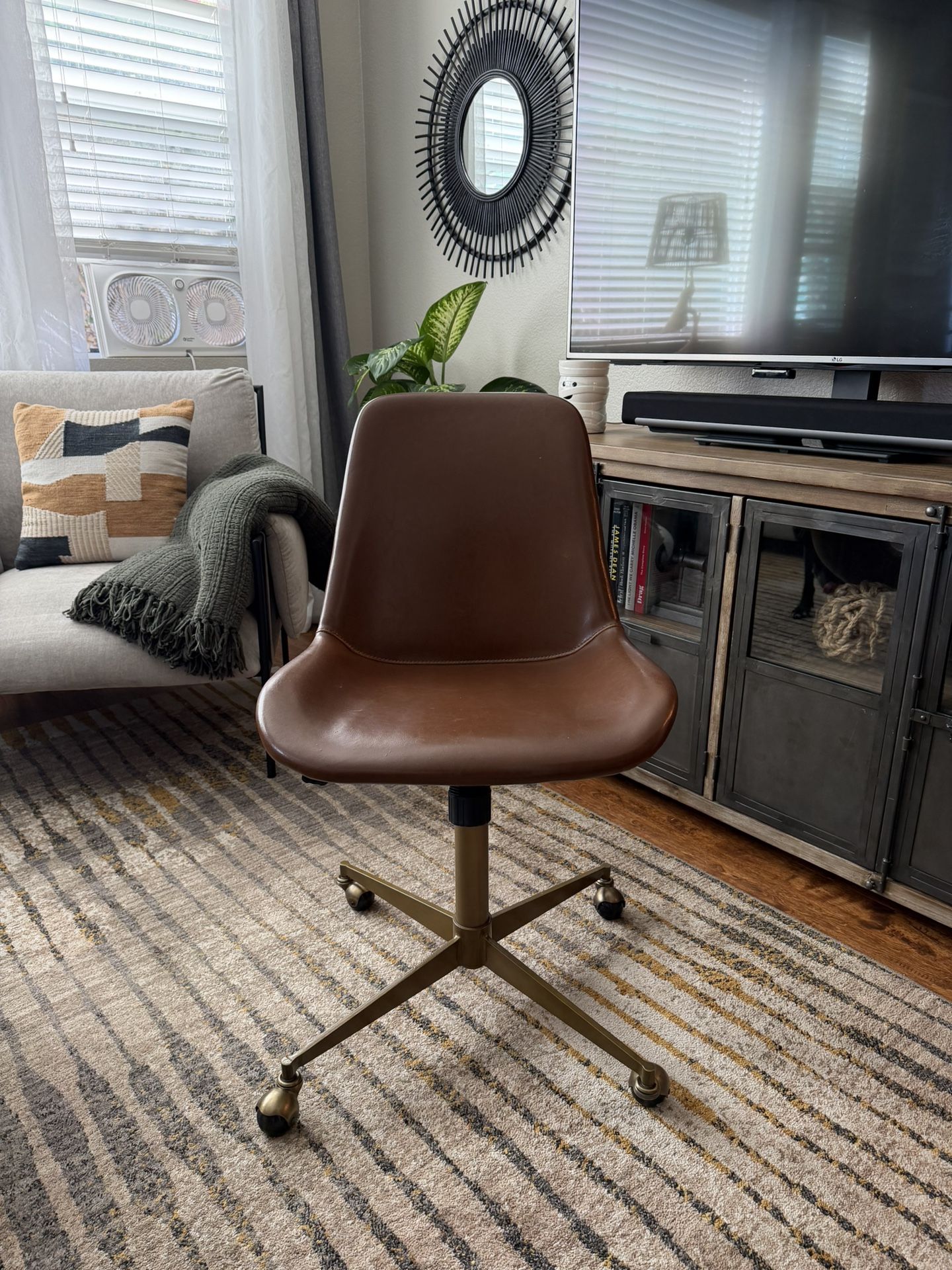 Beautiful World Market Leather Desk Chair