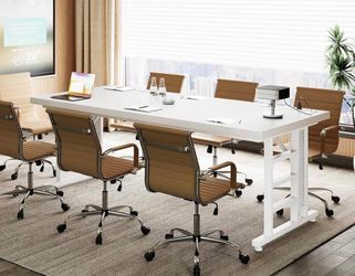 Large 71” Home Office Desk with Charging Ports