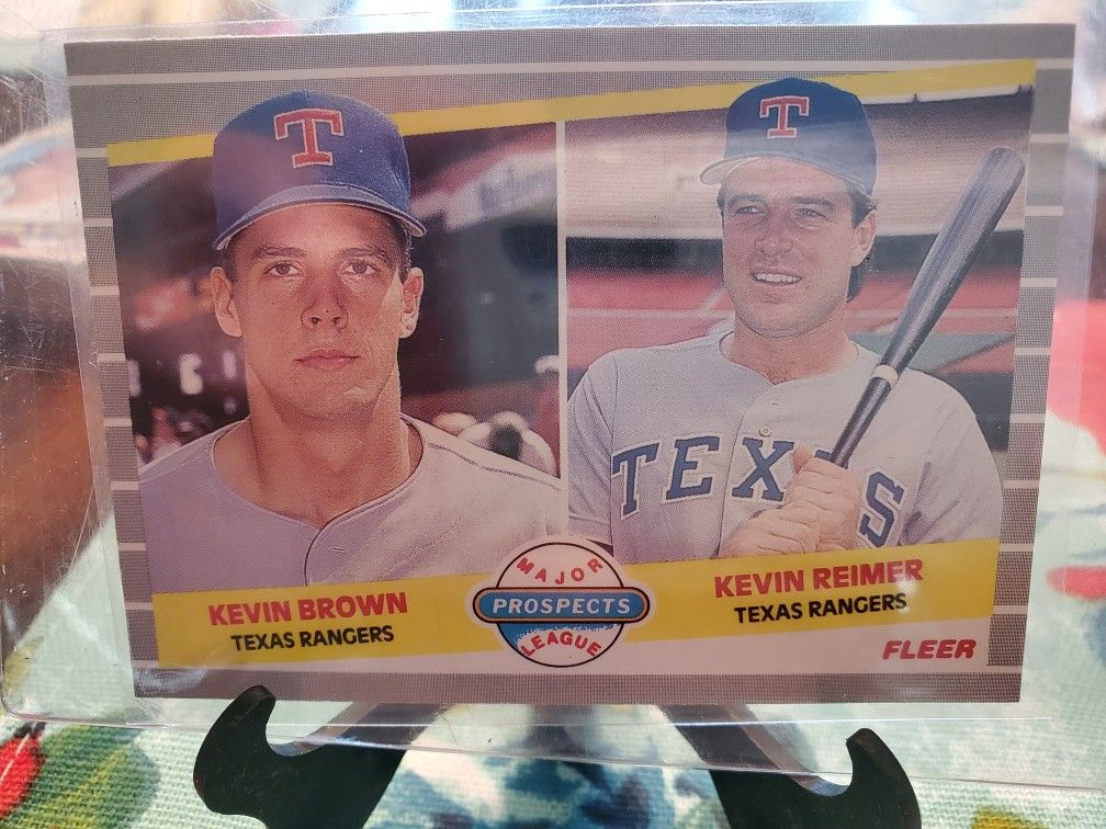Texas Rangers Kevin Brown 1989 Fleer Rookie Baseball Card