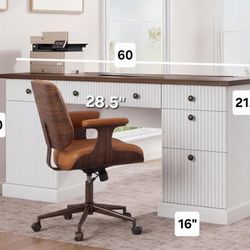 60" Executive Desk Home Office Desk No Chair