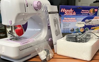 Mini sewing machine and handy stitch, portable, and cordless sewing machine Mini sewing machine and handy stitch, portable, and cordless sewing machin