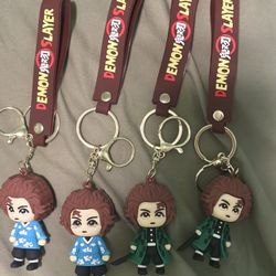 Demon Slayer keychain (Tanjiro Kamado ,Nezuko kamado,Zenitsu AGATSUMA,Inosuke