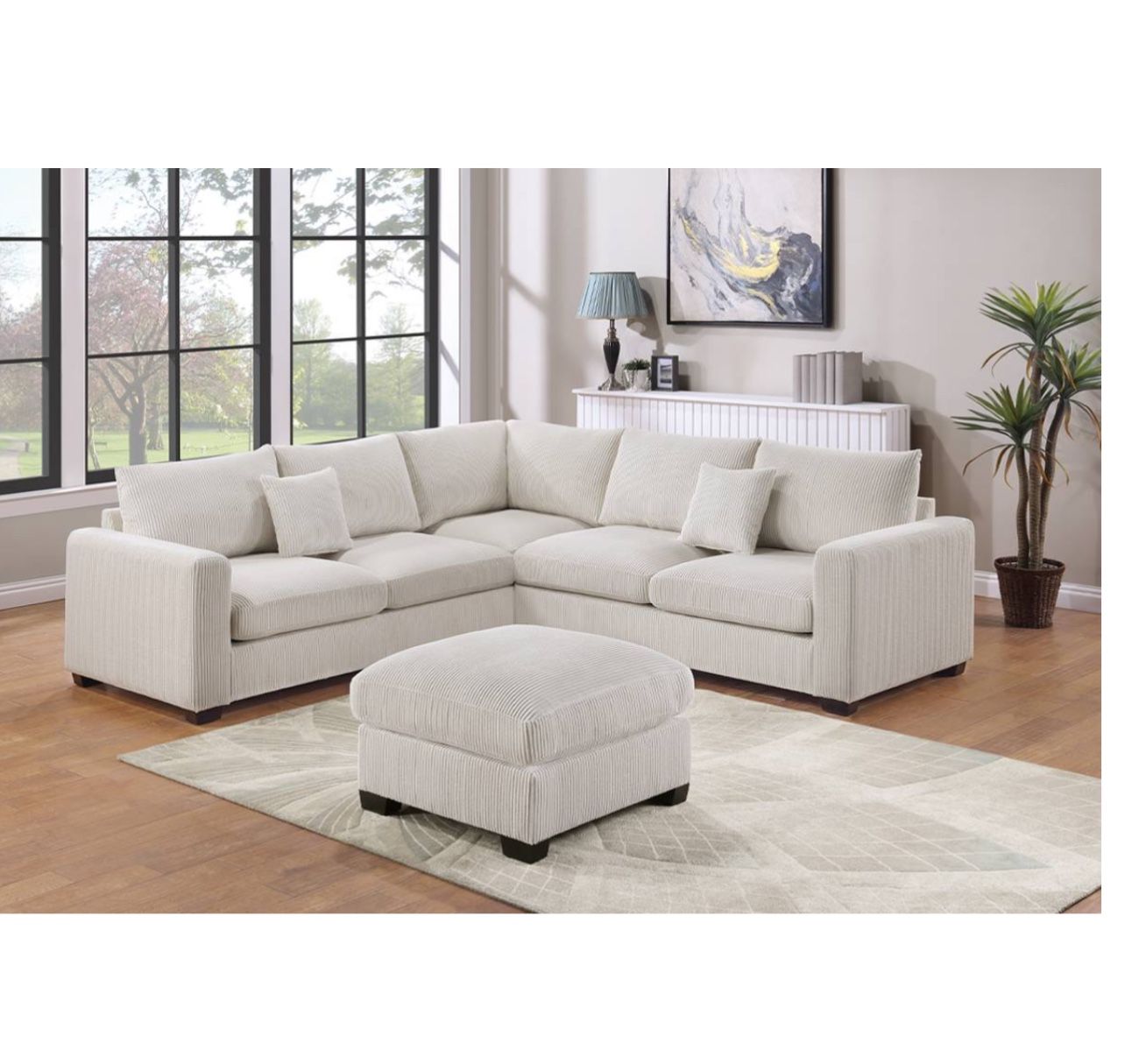 Sectional With Ottoman Brand New