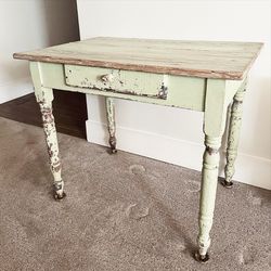 Antique French Chippy Side Table