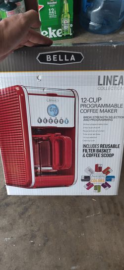 Red 12-Cup Programmable Coffee Maker