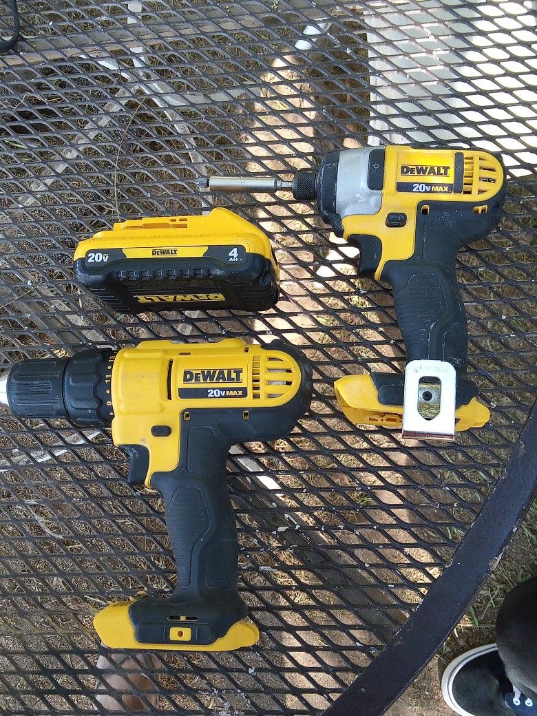 DEWALT 20V Battery,  IMPACT & DRILL DRIVER 