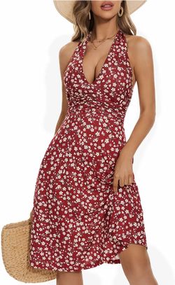 Summer Dress Boho Floral Mini Dress 