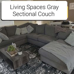 Gray Sectional Couch Sofa With Chaise 