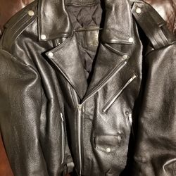 Real Fur Jacket.    Leather. 