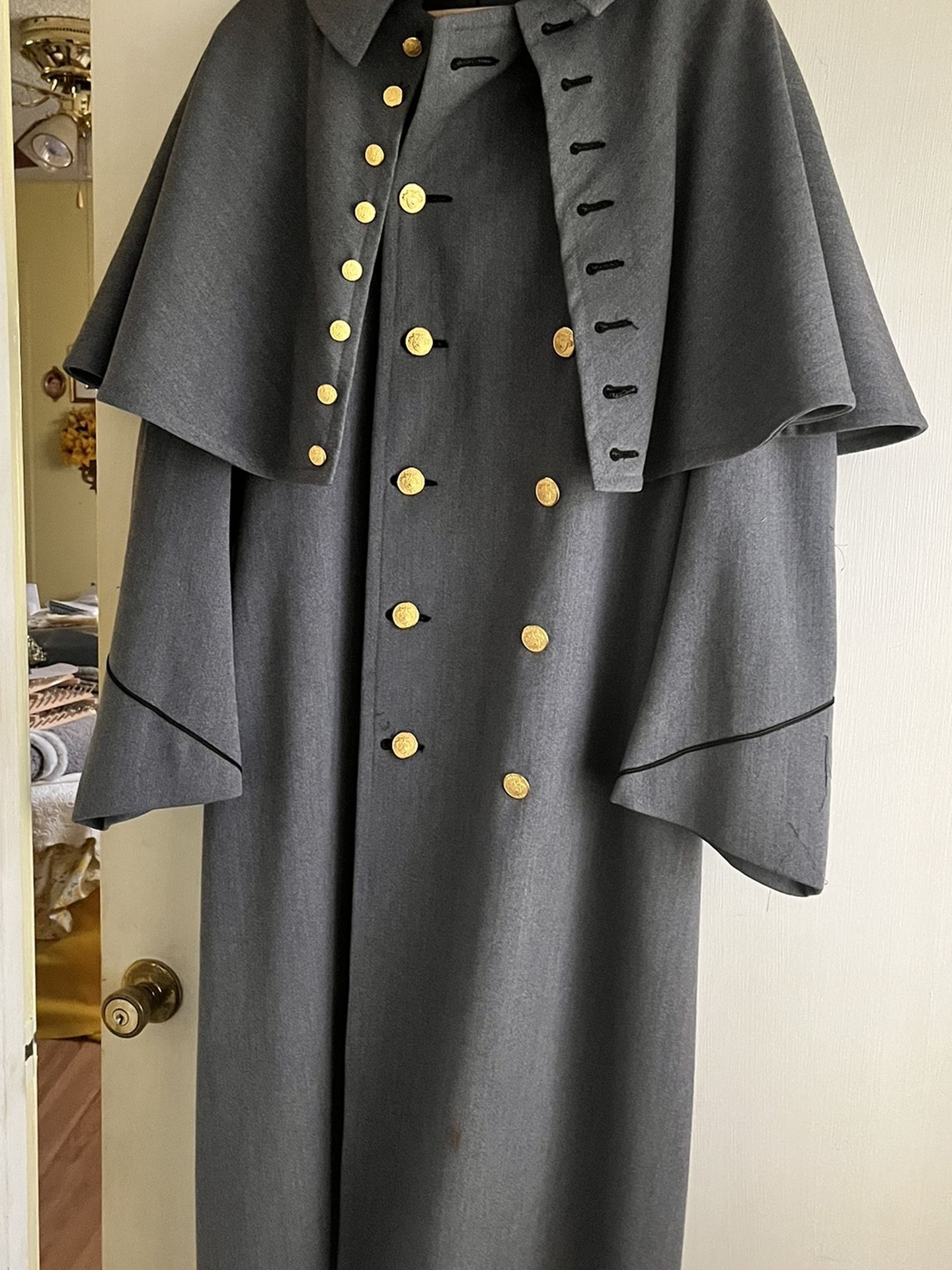 West Point Military Academy Cadet Long Coat With Cape