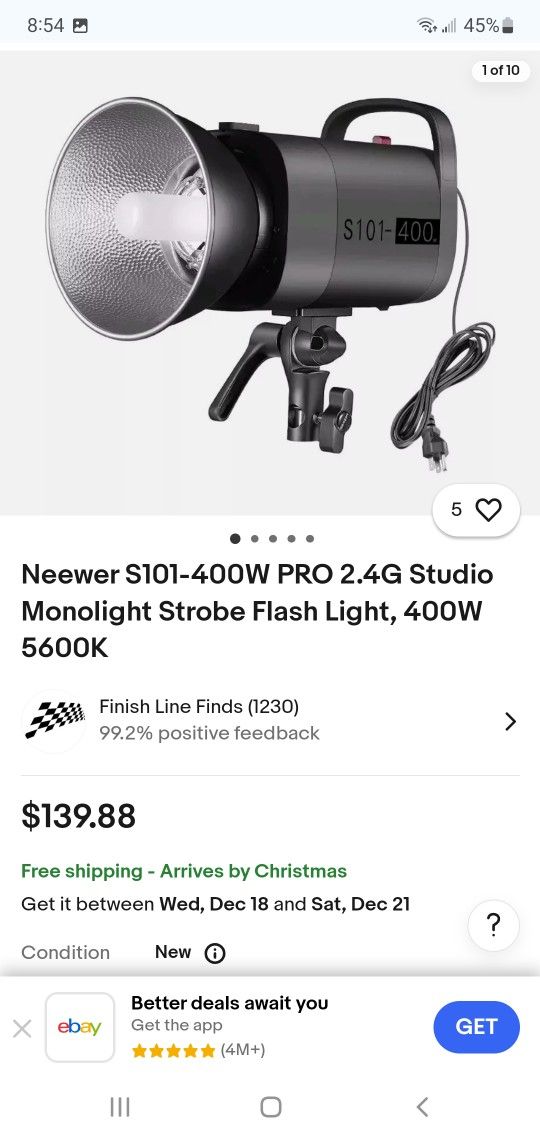  Studio Monolight- NEEWER S101-300W is a professional studio speedlight monolight flash with 300Ws 