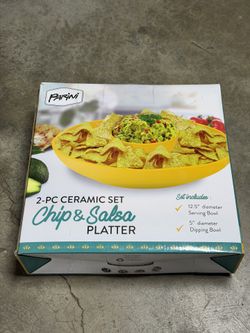 Panini Ceramic Set Chip & Salsa Platter