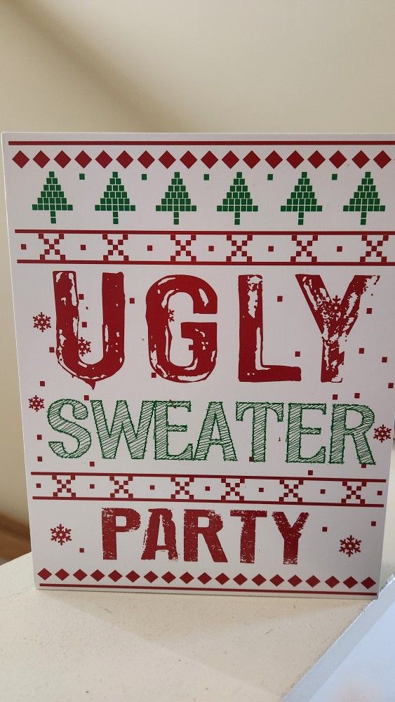 Ugly Sweater Party Sign