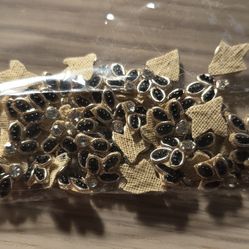 Tiny Indian Appliques: Golden Beaded Patches, DIY Crafting