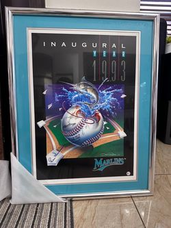 INAUGURAL YEAR MARLINS SIGN BY RENE LACHEMANS