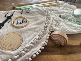 Baby Bundle- Floor Gym, Monitor, Milestone Blanket, Silicone Rainbow