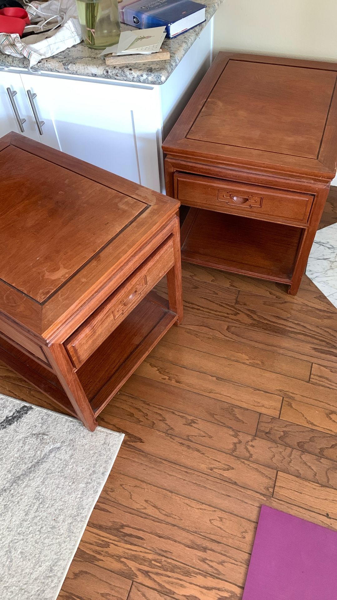 Wooden Antique Chinese side/end tables for living room