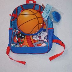 Tune Squad 4pc Backpack 🎒 With Basketball 🏀 Lunchbag