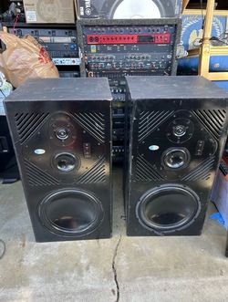 Pair Of Blue Sky SAT 12 Big Blue Powered Studio Monitor Speaker
