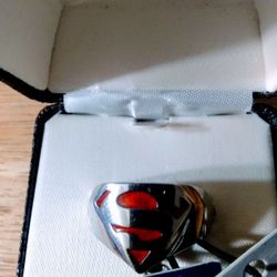 Stainless Steel Superman Ring.Size 8🎁🎁🎁